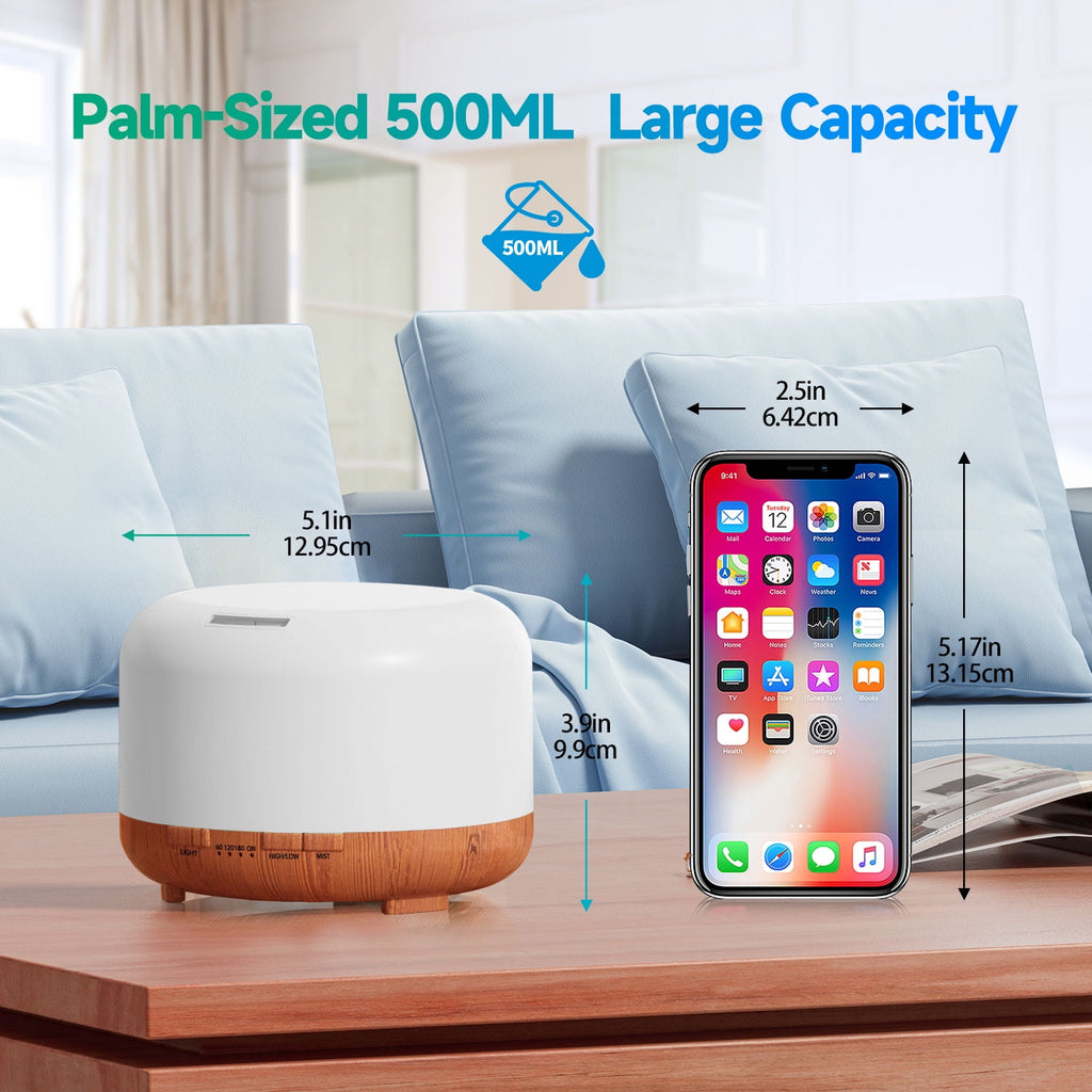  500ml Water Scent Diffuser with Remote and 6 Essential Oils