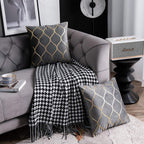Gold Velvet Throw Pillow Covers (Set of 2)