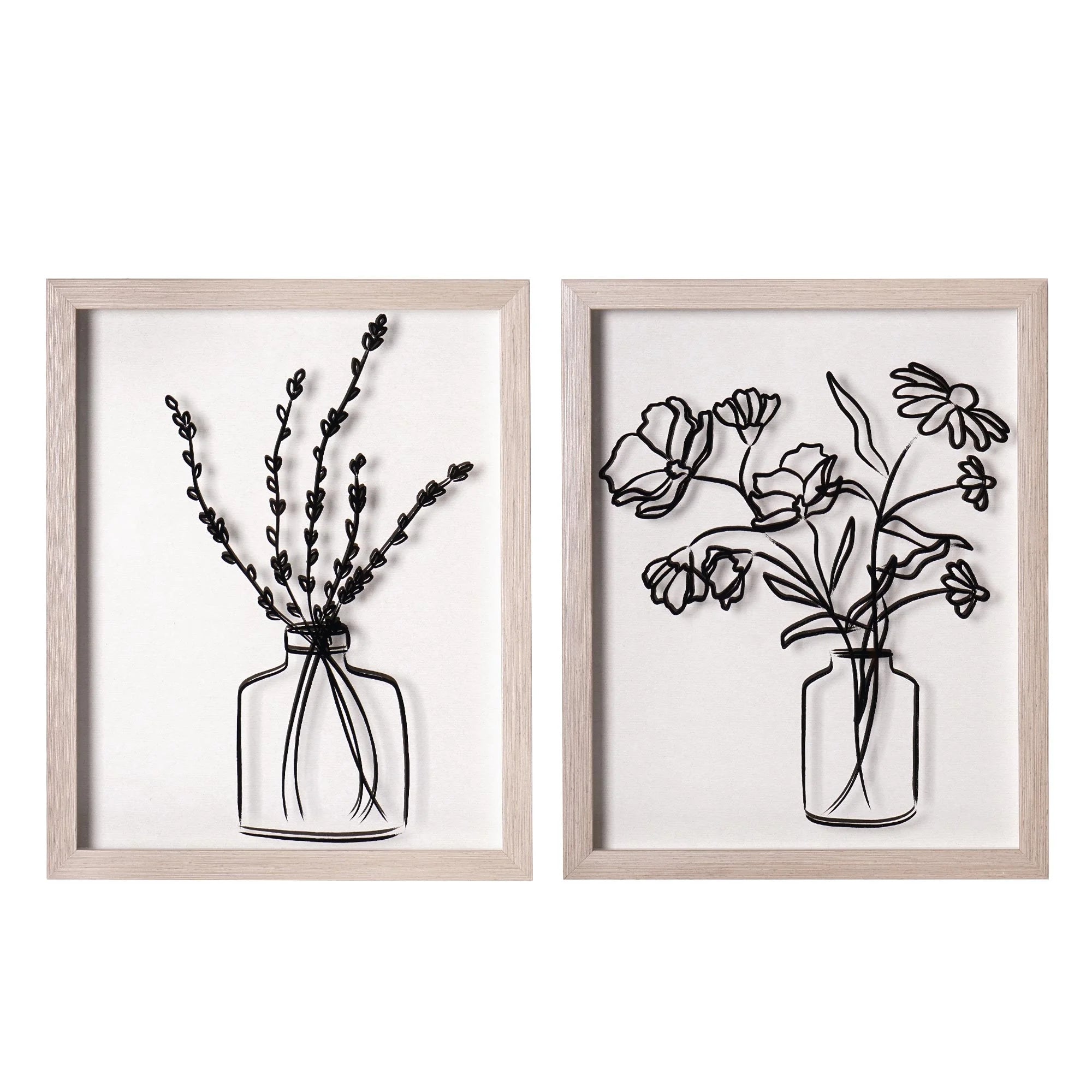 Floral Vase Wall Decor (Set of 2)