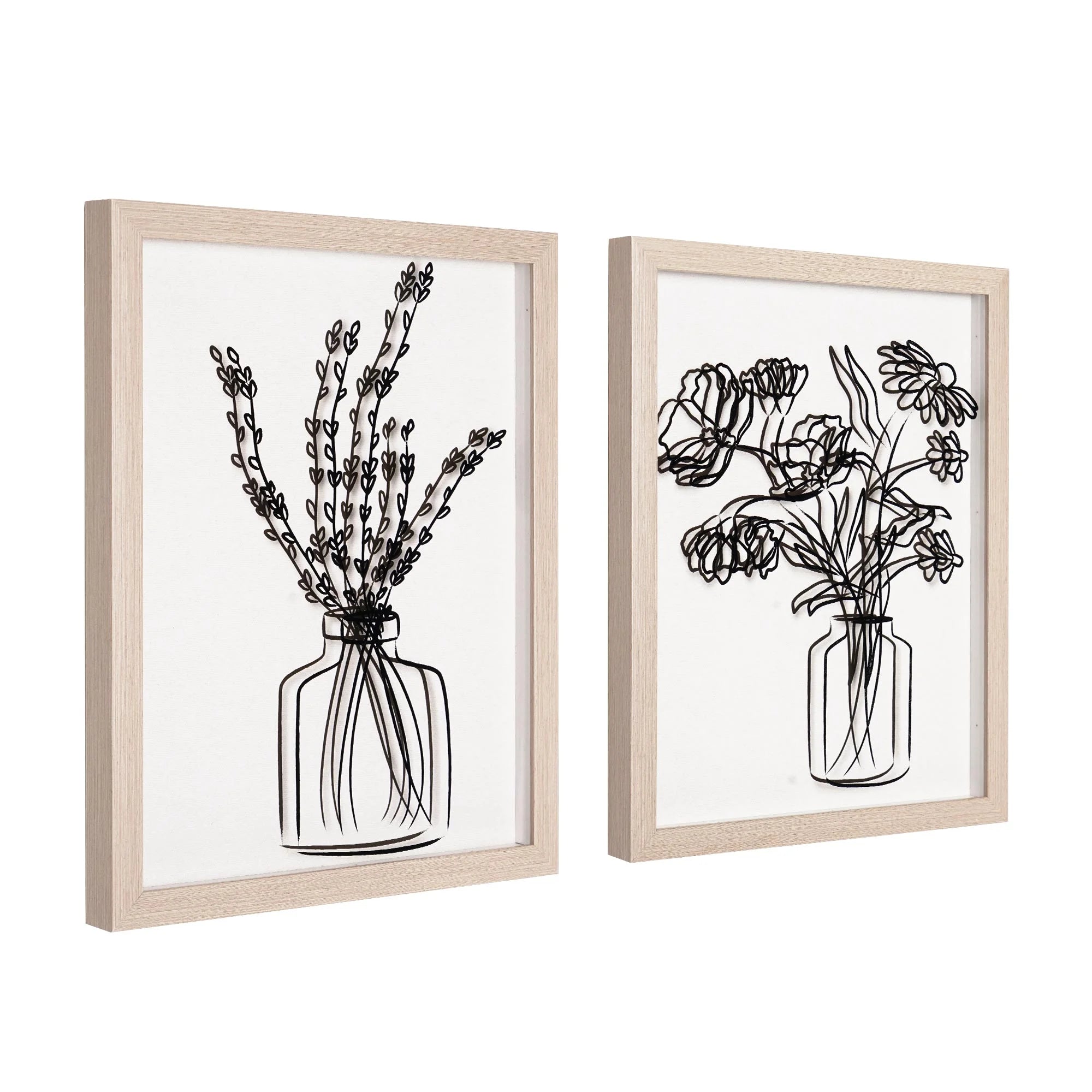 Floral Vase Wall Decor (Set of 2)
