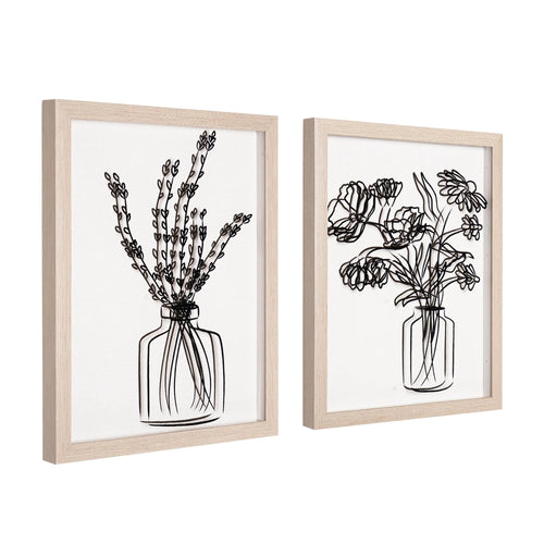 Floral Vase Wall Decor (Set of 2)