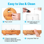  500ml Water Scent Diffuser with Remote and 6 Essential Oils