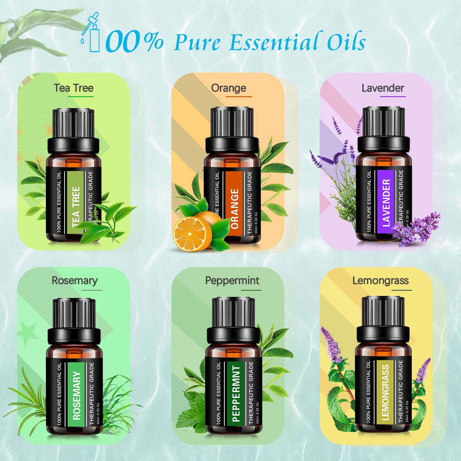  500ml Water Scent Diffuser with Remote and 6 Essential Oils