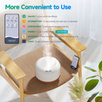  500ml Water Scent Diffuser with Remote and 6 Essential Oils
