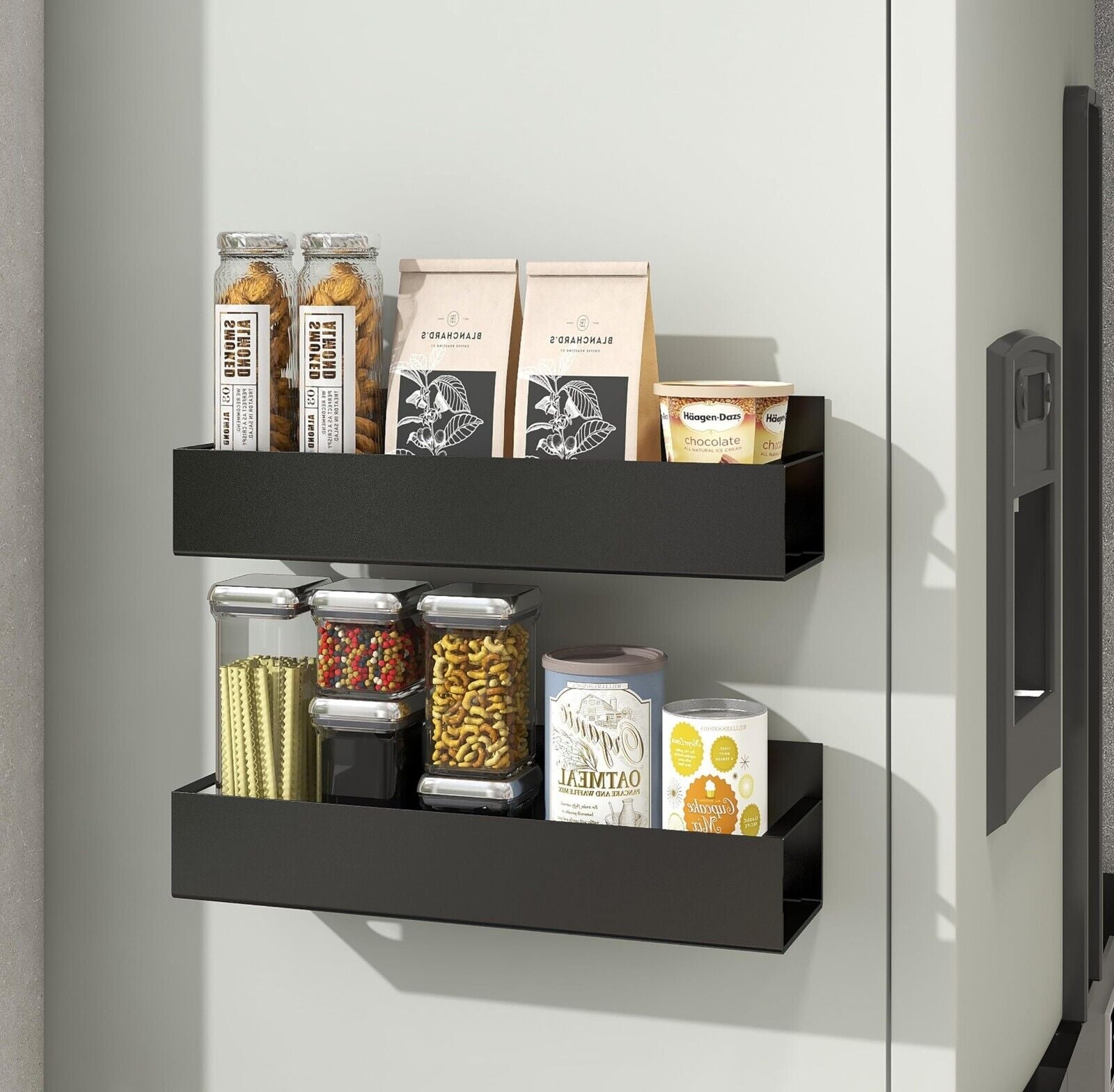 Magnetic Spice Racks for Refrigerator (Set of 2)